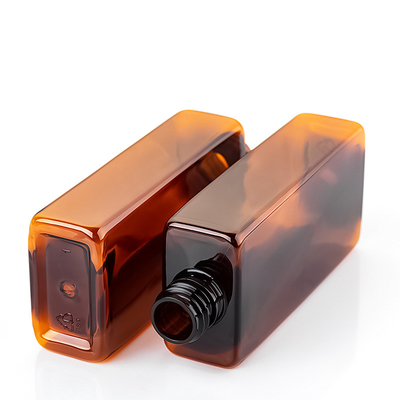 Square Brown Plastic Spray Bottles 100ML For Cosmetic Water Free Sample