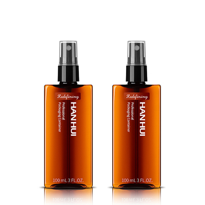 Square Brown Plastic Spray Bottles 100ML For Cosmetic Water Free Sample