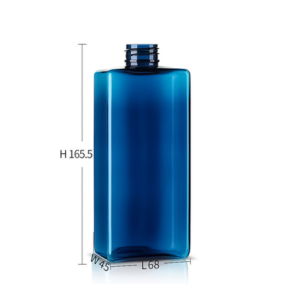 Big Volume Plastic Shampoo Bottles Packaging 400ml Square Shape