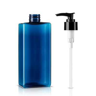 Big Volume Plastic Shampoo Bottles Packaging 400ml Square Shape