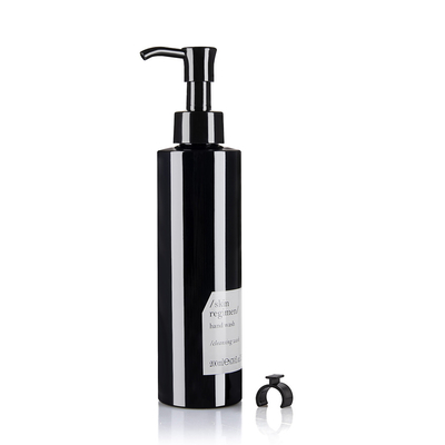 PET Plastic Cosmetic Bottles 200ML Black Free Sample For Cleansing Oil