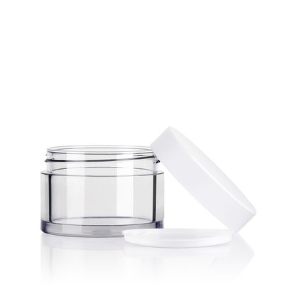 Heavy Wall Crystal Plastic Cosmetic Bottles And Jars Set Various Capacity