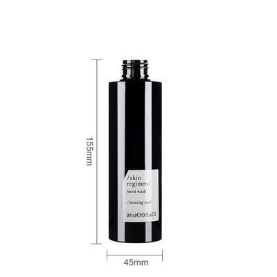 PET Plastic Cosmetic Bottles 200ML Black Free Sample For Cleansing Oil