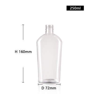 Glossy 250ML Sustainable PET Shampoo Bottle With Disc Top Cap