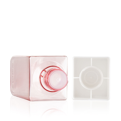 Square Plastic Cosmetic Bottles 250ML PETG Cosmetic Packaging