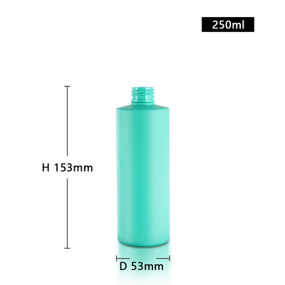 250 ML PET Bottle Matte Finish Hair Care Containers Cylinder With Pump