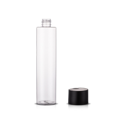 PET Plastic Hair Care Containers 320ml Long Slim Round With Disc Cap