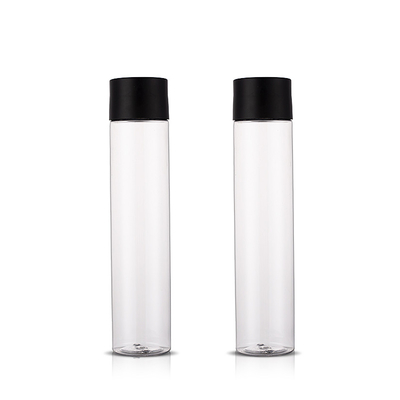 PET Plastic Hair Care Containers 320ml Long Slim Round With Disc Cap