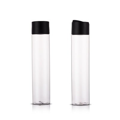 PET Plastic Hair Care Containers 320ml Long Slim Round With Disc Cap