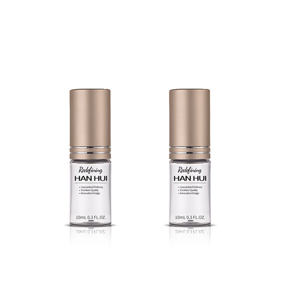 10ML Luxury Round Clear PET Plastic Cosmetic Bottles With Gold Screw Cap