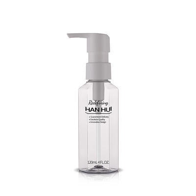 110ML Special Shaped Cosmetic Bottles Plastic With Oil Pump For Hair Oil Products