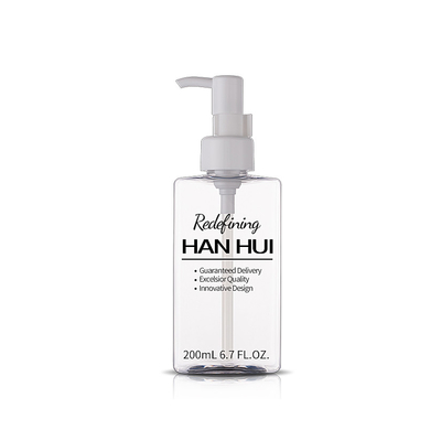 200ml Square Plastic PET Cosmetic Bottles With 24/410 Neck Size For body Oil