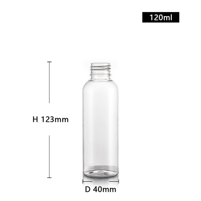 120ML 250ML Boston Round Empty Cosmetic Plastic Bottle With Flip Cap