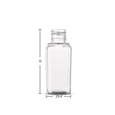 Square Mini Size 30ml Plastic Bottle Container For Hair Care Hotel Shampoo