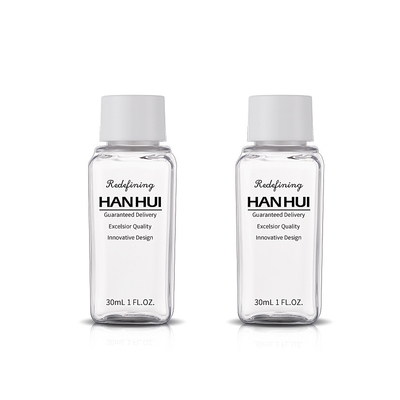 Square Mini Size 30ml Plastic Bottle Container For Hair Care Hotel Shampoo