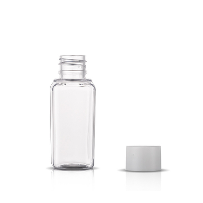 Square Mini Size 30ml Plastic Bottle Container For Hair Care Hotel Shampoo