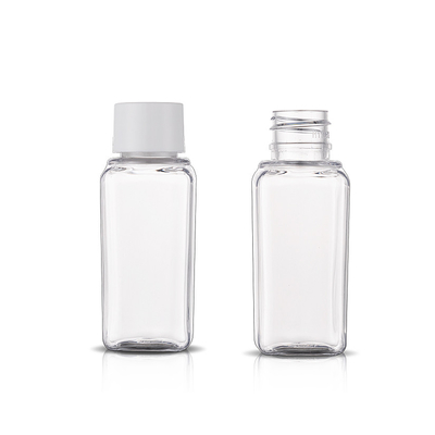 Square Mini Size 30ml Plastic Bottle Container For Hair Care Hotel Shampoo