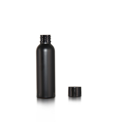 Travel 60ml Boston Round Hair Care Bottle Plastic Containers Custom Black Color