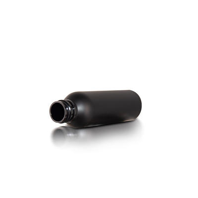 Travel 60ml Boston Round Hair Care Bottle Plastic Containers Custom Black Color