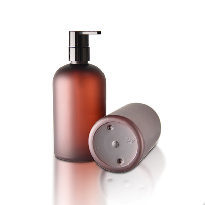360ml Plastic Shampoo Bottle Containers For Hair Care Matte Finish Brown Color