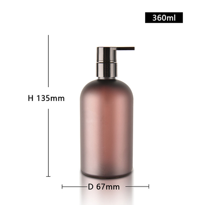 360ml Plastic Shampoo Bottle Containers For Hair Care Matte Finish Brown Color