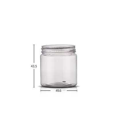 70ml Clear Round Wide Mouth Plastic Jars Packaging For Facial Cream
