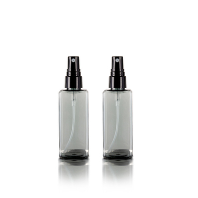 100ML Square Cosmetic Plastic Bottle With Sprayer Lotion Pump Eco-Friendly PET PCR