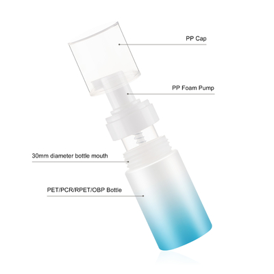 1Oz Plastic Foamer Bottle With White Mini Dispenser for Face Wash Lash Shampoo Skin Care
