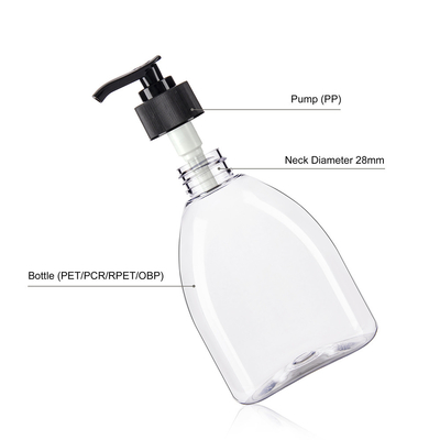 10 Ounce Clear Plastic Bottle With Pump For Sleek Design And Recyclable Material