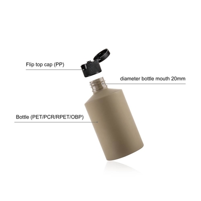Brown Plastic Cosmetic Bottles Sustainable 100ML Cosmetic PET Bottle