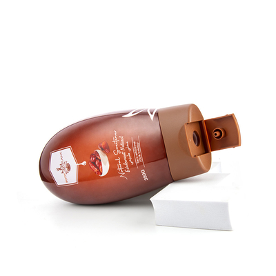 350ML Upside Down Oval Squeeze Bottle With Flip Lid For HDPE Cream Shampoo