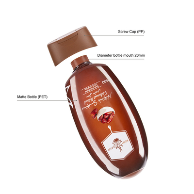 350ML Upside Down Oval Squeeze Bottle With Flip Lid For HDPE Cream Shampoo