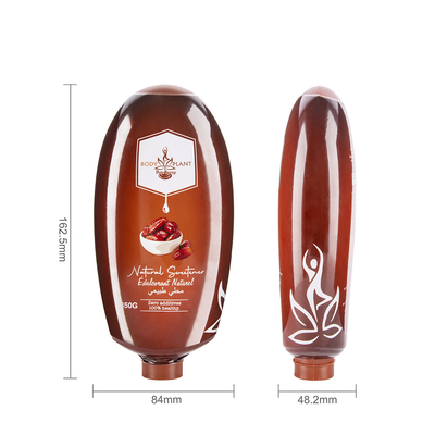 350ML Upside Down Oval Squeeze Bottle With Flip Lid For HDPE Cream Shampoo