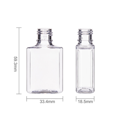 20ML Square Clear Bottle With Purple Flip Cap For  Handwashing Fluid