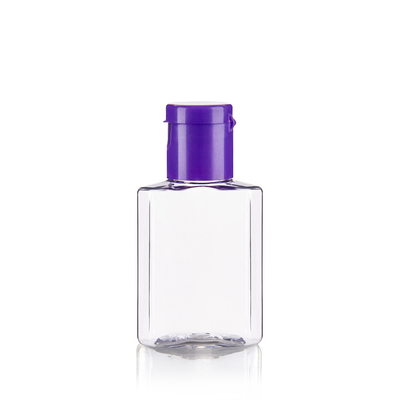 20ML Square Clear Bottle With Purple Flip Cap For  Handwashing Fluid