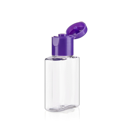 20ML Square Clear Bottle With Purple Flip Cap For  Handwashing Fluid
