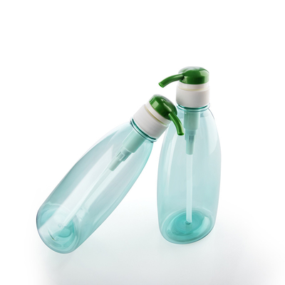 550ML 18.3OZ Turquoise Color Transparent Plastic Packaing Empty Bottle For Shampoo