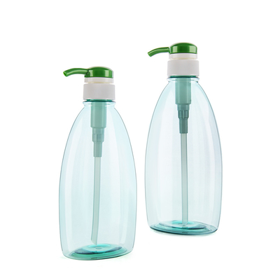 550ML 18.3OZ Turquoise Color Transparent Plastic Packaing Empty Bottle For Shampoo