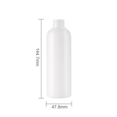 150ml White Boston Plastic Bottles With Silver Chrome Pump Lotion Top