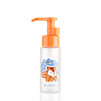Logo Printing White 50ML PET Plastic Pump Bottles Lightweight