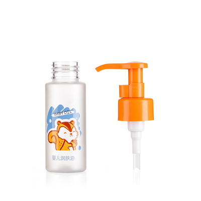 Logo Printing White 50ML PET Plastic Pump Bottles Lightweight