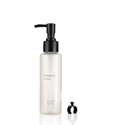 Travel Size Cosmetic Bottles 4 OZ 5 OZ Cylindrical PET Bottle For Cleansing Oil