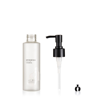 Travel Size Cosmetic Bottles 4 OZ 5 OZ Cylindrical PET Bottle For Cleansing Oil