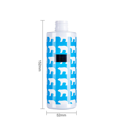 Shrink Label Decorative Plastic Shampoo Bottles 250ML Long Slim Round Bottle