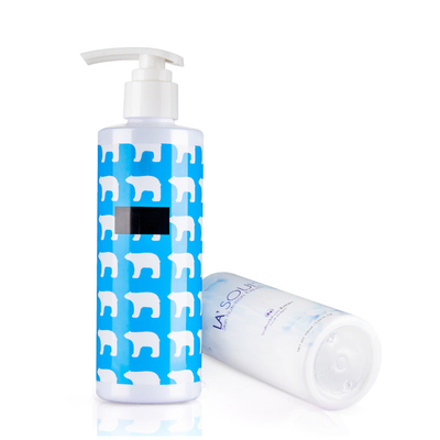 Shrink Label Decorative Plastic Shampoo Bottles 250ML Long Slim Round Bottle