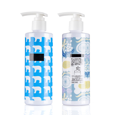Shrink Label Decorative Plastic Shampoo Bottles 250ML Long Slim Round Bottle