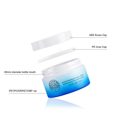 80ML White Color Wide Mouth Plastic Jars  Painting Oil matte For Facial Cream