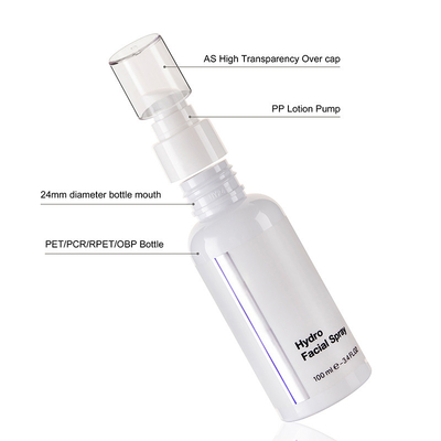 100ml Body Lotion Bottle Custom Boston Round Bottle for Cosmetic Packaging