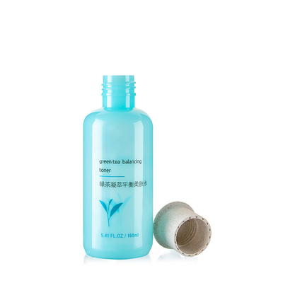 160ml Solid Blue Color Bottles Boston Round Bottle With Wheat Colour Screw Cap