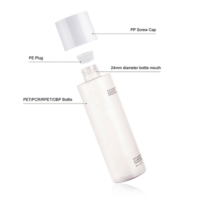 200ML High Clarity PET Cosmetic Plastic Bottles For Moisture Water Liquid